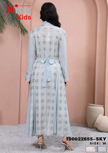 Vera Elegant Embroidered Layered Maxi Dress