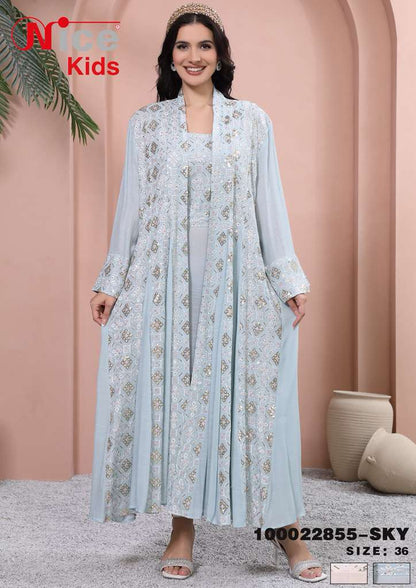 Vera Elegant Embroidered Layered Maxi Dress