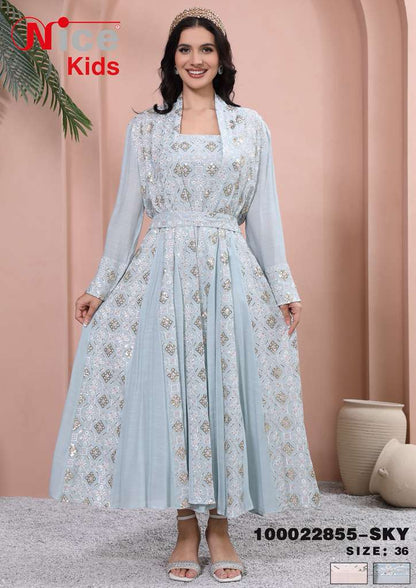 Vera Elegant Embroidered Layered Maxi Dress
