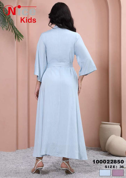Vera Elegant Bow-Tie Floral Embroidered Midi Dress