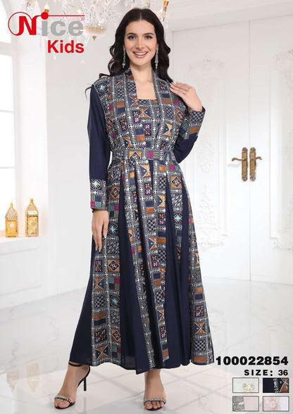 Vera Luxe Patterned Layered Maxi Dress