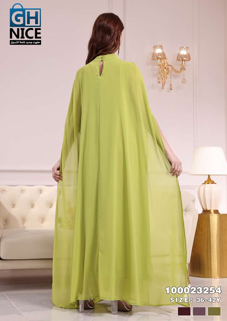 VERA Embellished Cape Maxi Dress