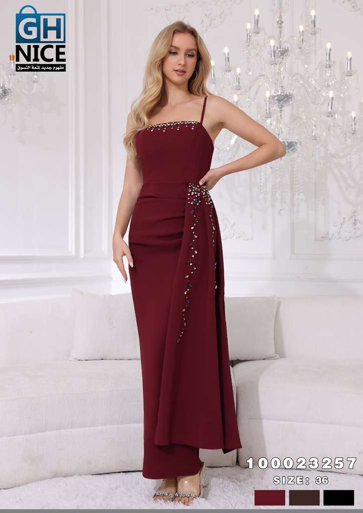 VERA Embellished Two-Piece Evening Maxi Dress Set
