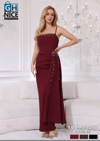 VERA Embellished Two-Piece Evening Maxi Dress Set